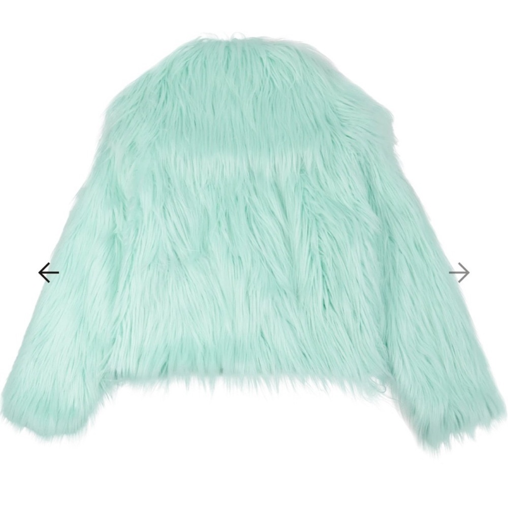 Taylor Swift The Life of a Showgirl Mint Fuzzy Jacket Teal TLOAS Show Girl M/L - Picture 9 of 12